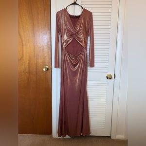 Full-Length Cutout Long Sleeved Dress